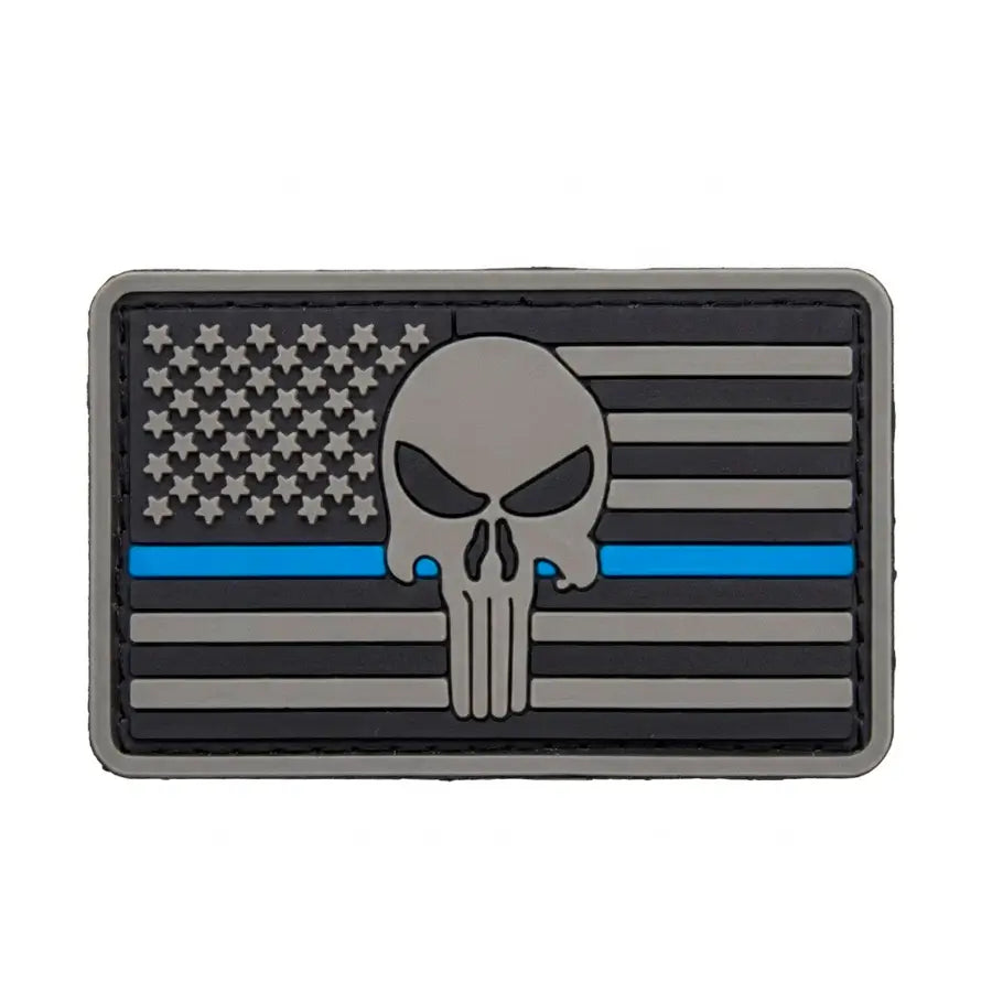 Parche Calavera y Bandera PVC