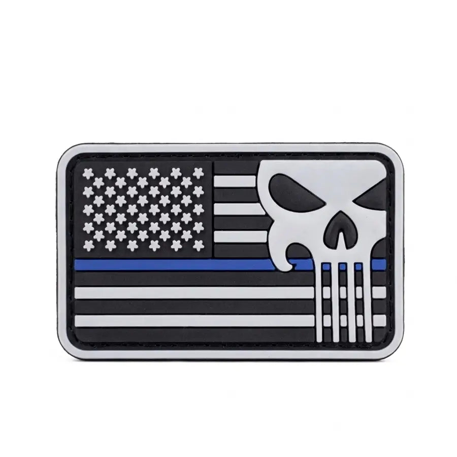 Parche Calavera y Bandera PVC