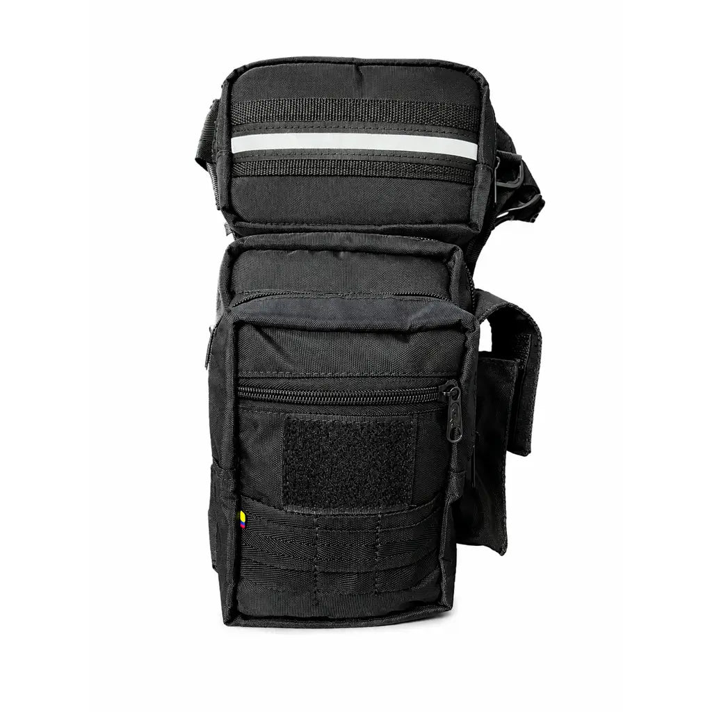 Canguro Piernero Swat R2 Negro Reflectivo