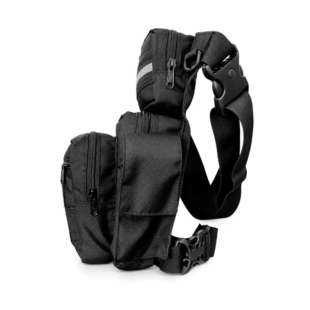 Canguro Piernero Swat R2 Negro Reflectivo