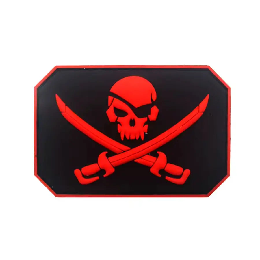 Parche PVC Pirata Rojo
