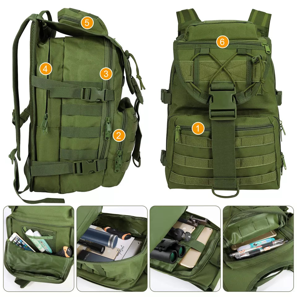 Morral Táctico Casco Solapa 50 Litros