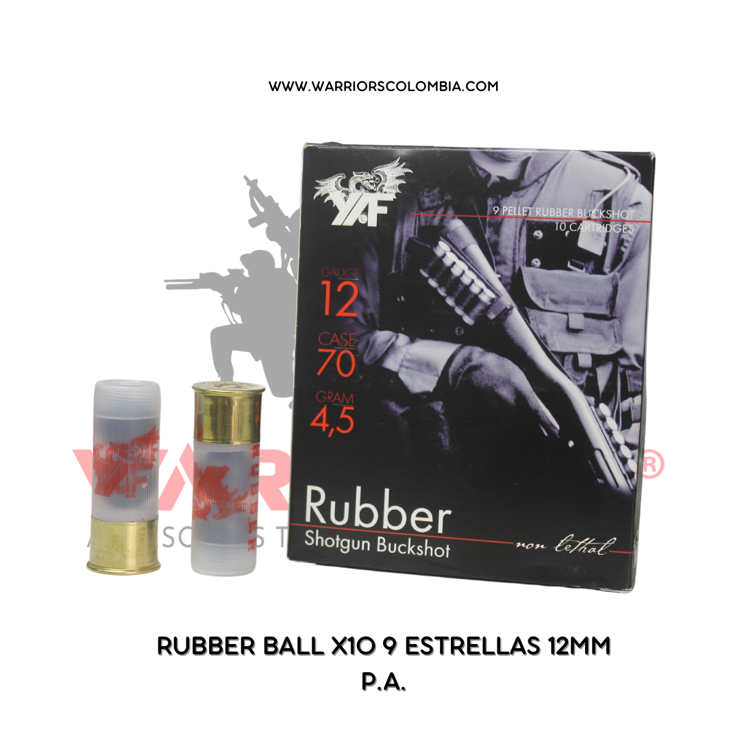 Rubber Ball X10 9 Estrellas 12mm P.A