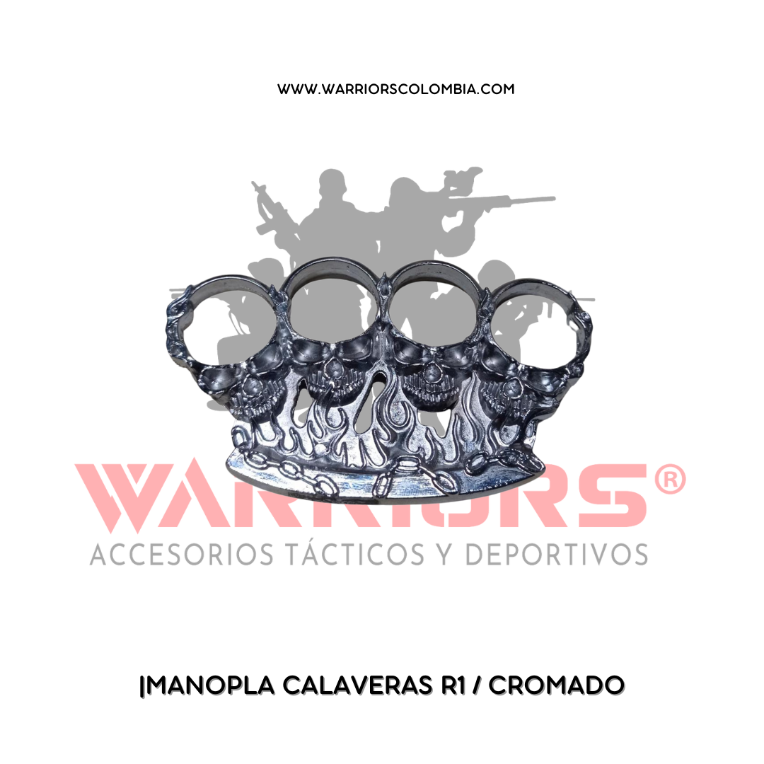 MANOPLA CALAVERAS R1 / CROMADO