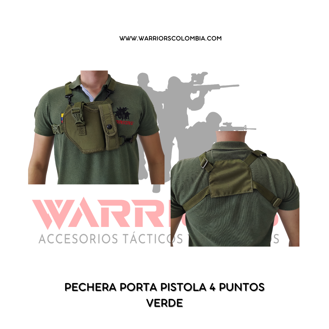 PECHERA PISTOLA CUATRO PUNTOS VERDE