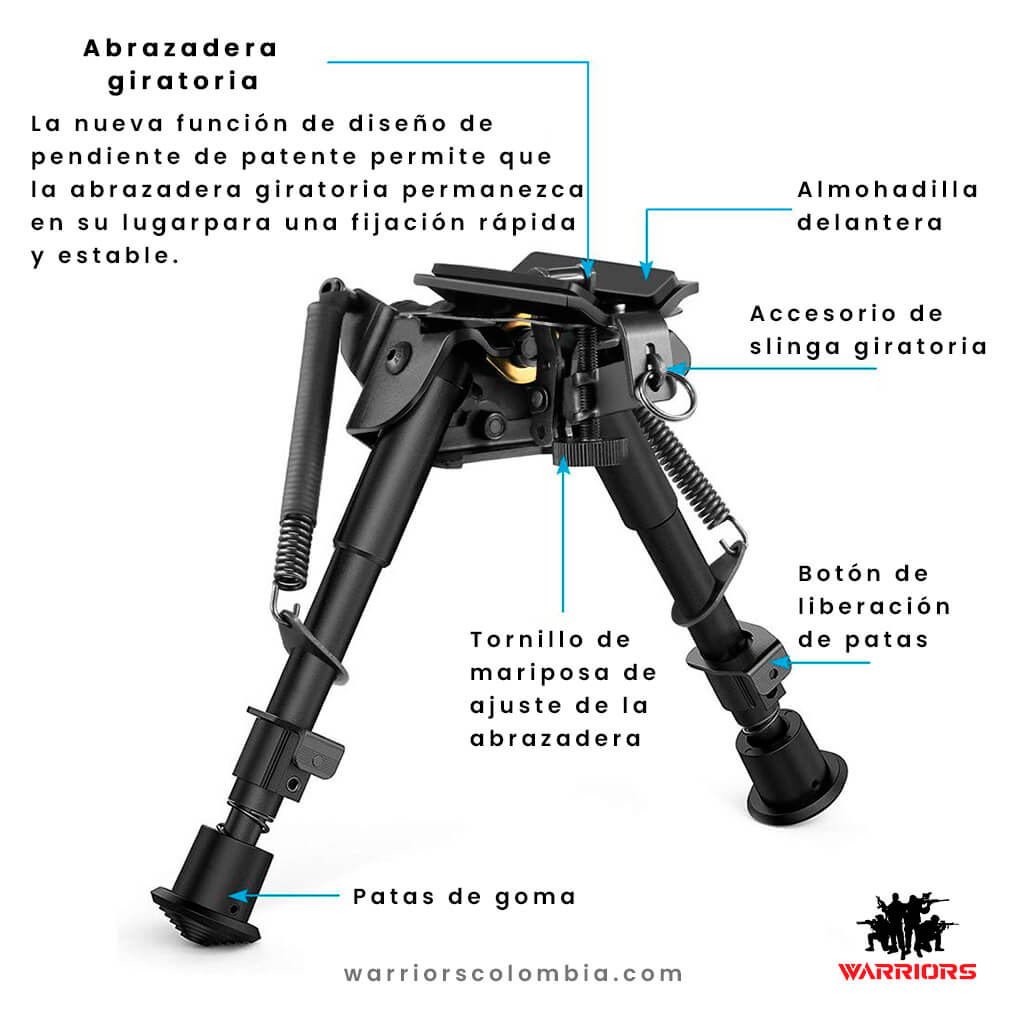 Bipode Metalico 22mm Sniper Base 6 TO 9 PL