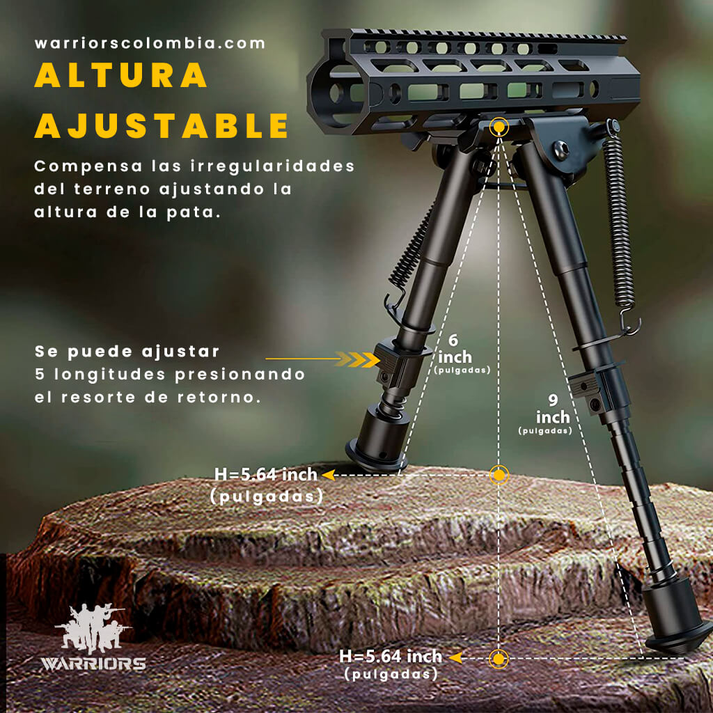 Bipode Metalico 22mm Sniper Base 6 TO 9 PL