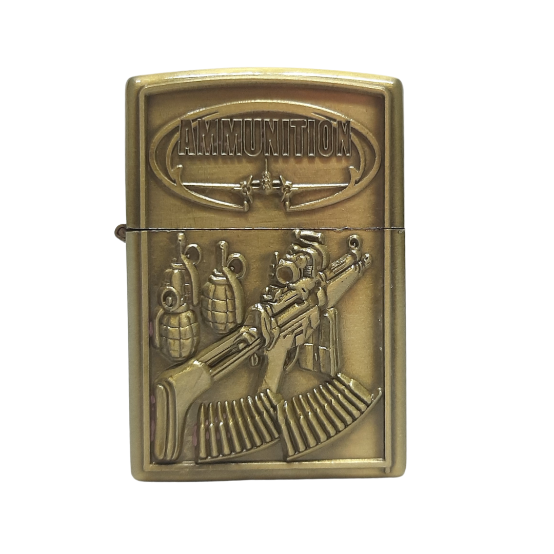 Encendedor tipo zippo dorado
