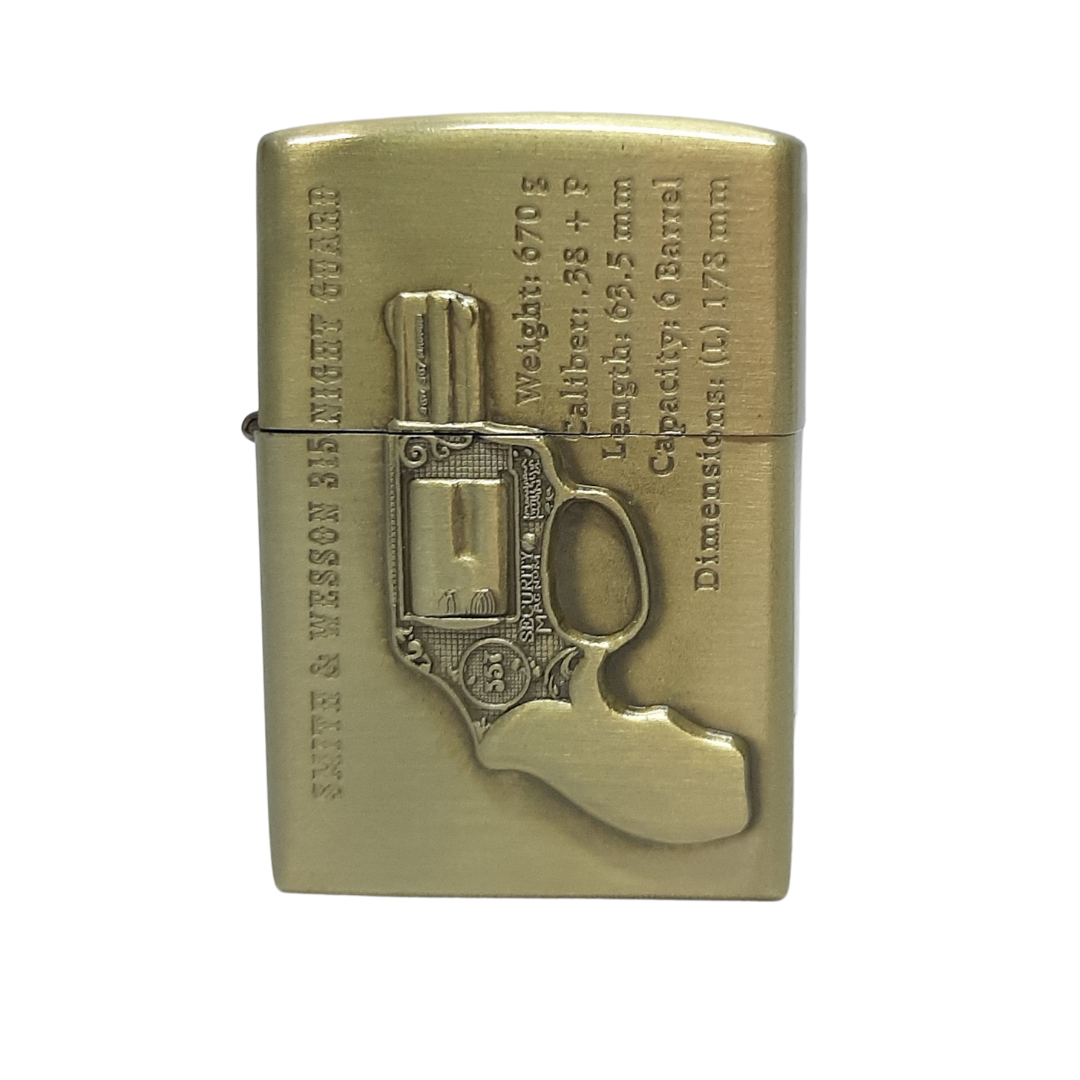 Encendedor tipo zippo dorado