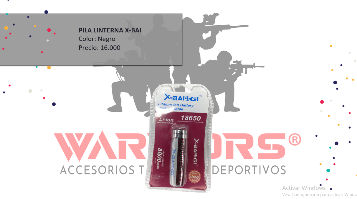 PILA LINTERNA X- BAI Recargable