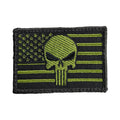 Parche Punisher Bandera Usa Negro Verde