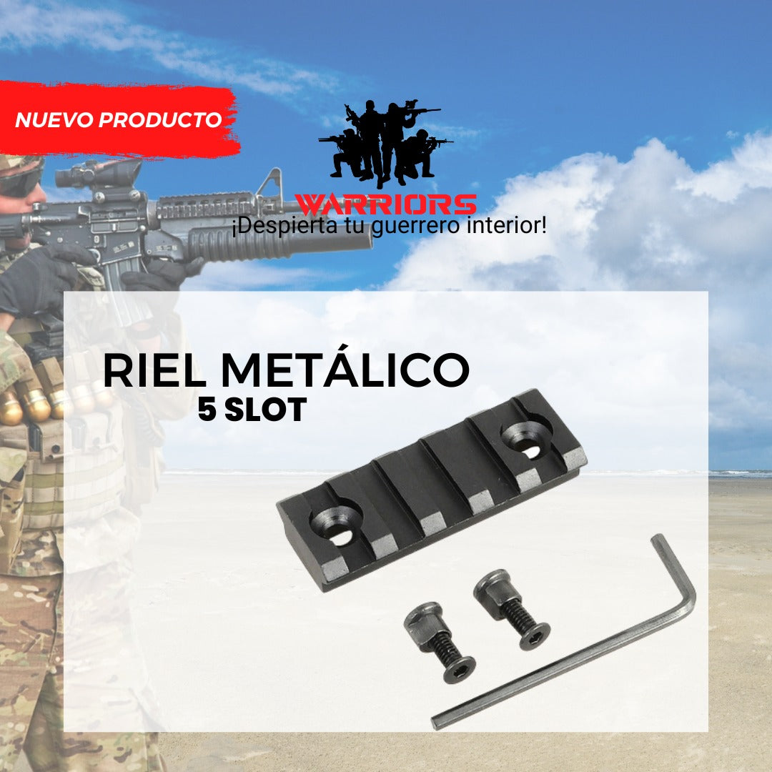 RIEL METALICO 5 SLOT