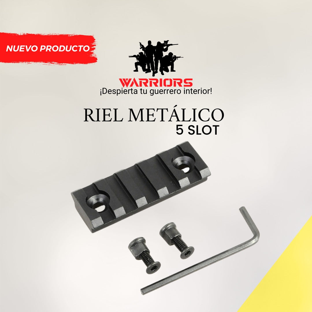 RIEL METALICO 5 SLOT