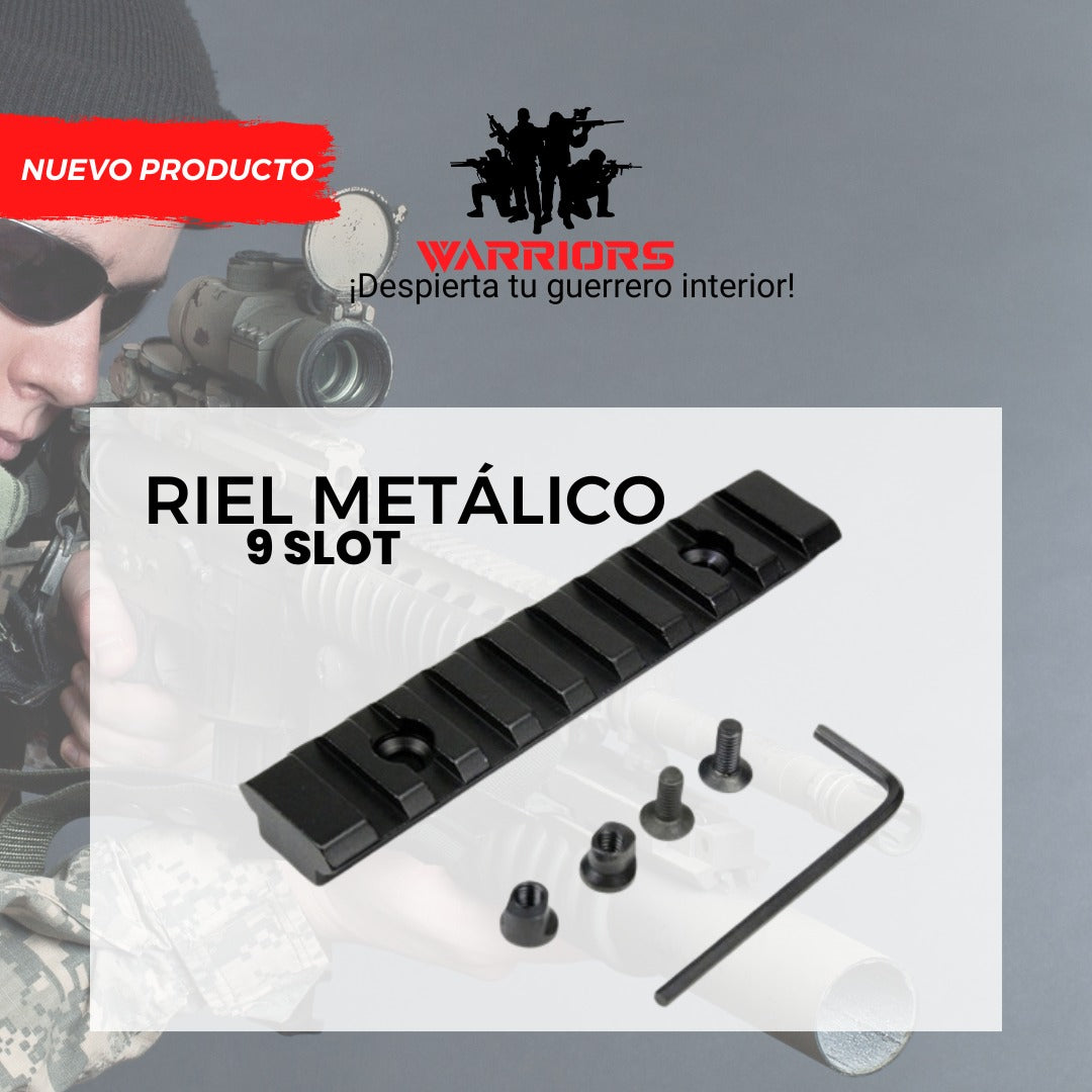 RIEL METALICO 9 SLOT