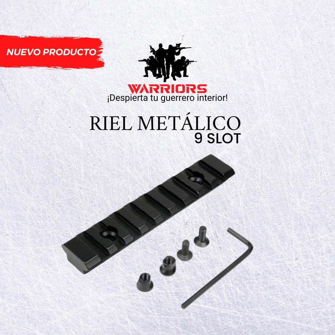 RIEL METALICO 9 SLOT